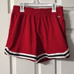 D&G Red and White Women's Athletic Shorts